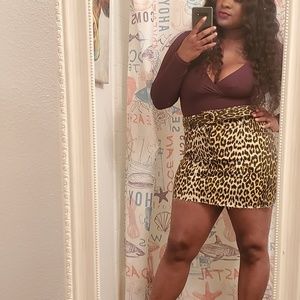 Leopard print skirt